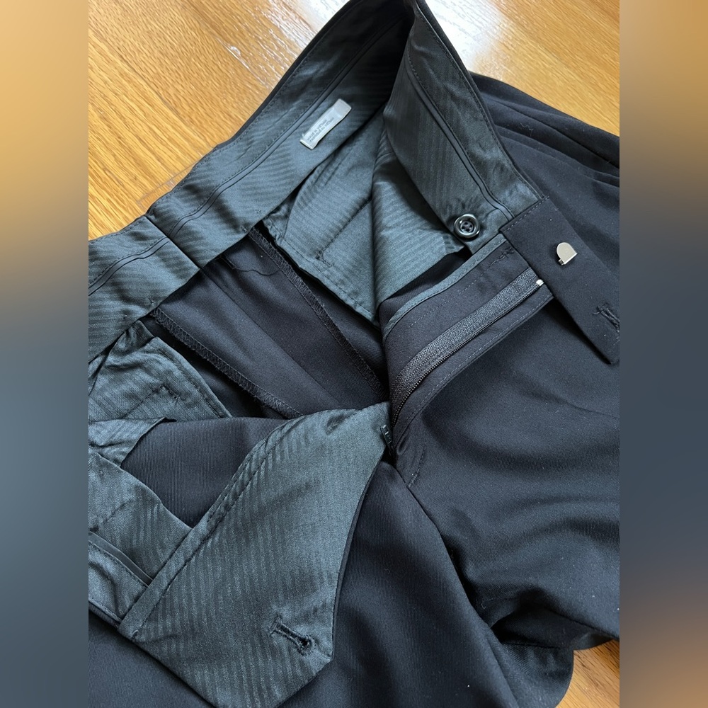 Black Suit Pants dress Pants by Nordstrom modern Fit men's 32W 32L - Picture 5 of 10